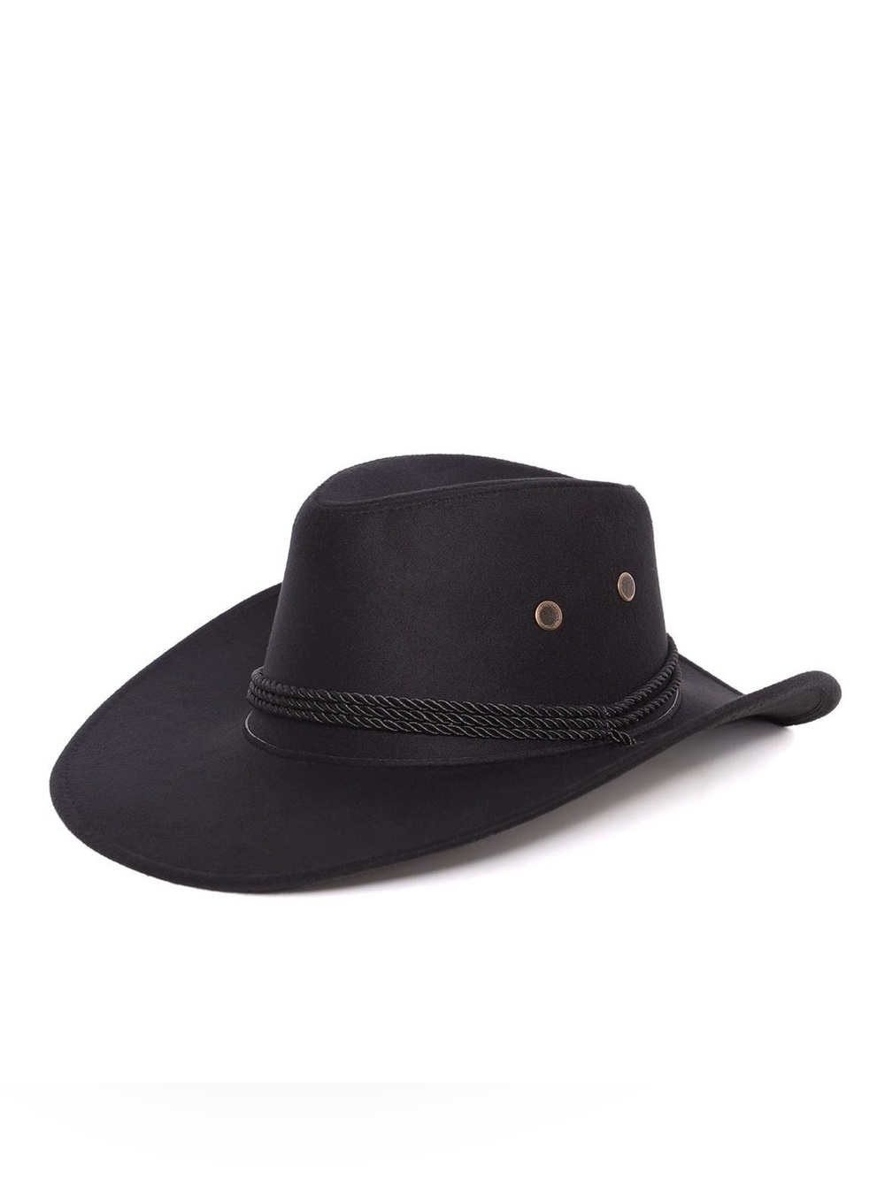 Fashion Nova Black Wide-Brim Cowgirl Hat-Costumes-Got Smashed During Delivery - Picture 4 of 6